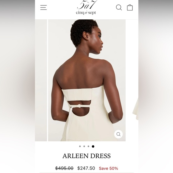 Cinq a Sept Arleen Strapless Dress size 2 - Picture 2 of 7